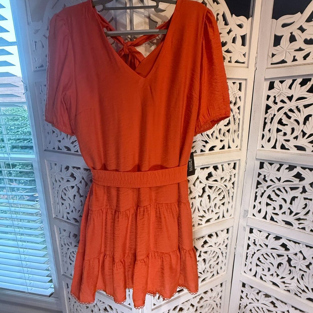 INC Orange Dress size Large New with tags